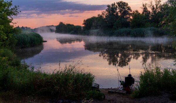 Mist, fog, insomnia, mgła, bezsenność, noc, night, landscape, krajobraz, wędkarz, fisherman, łowić ryby, fishing, dawn