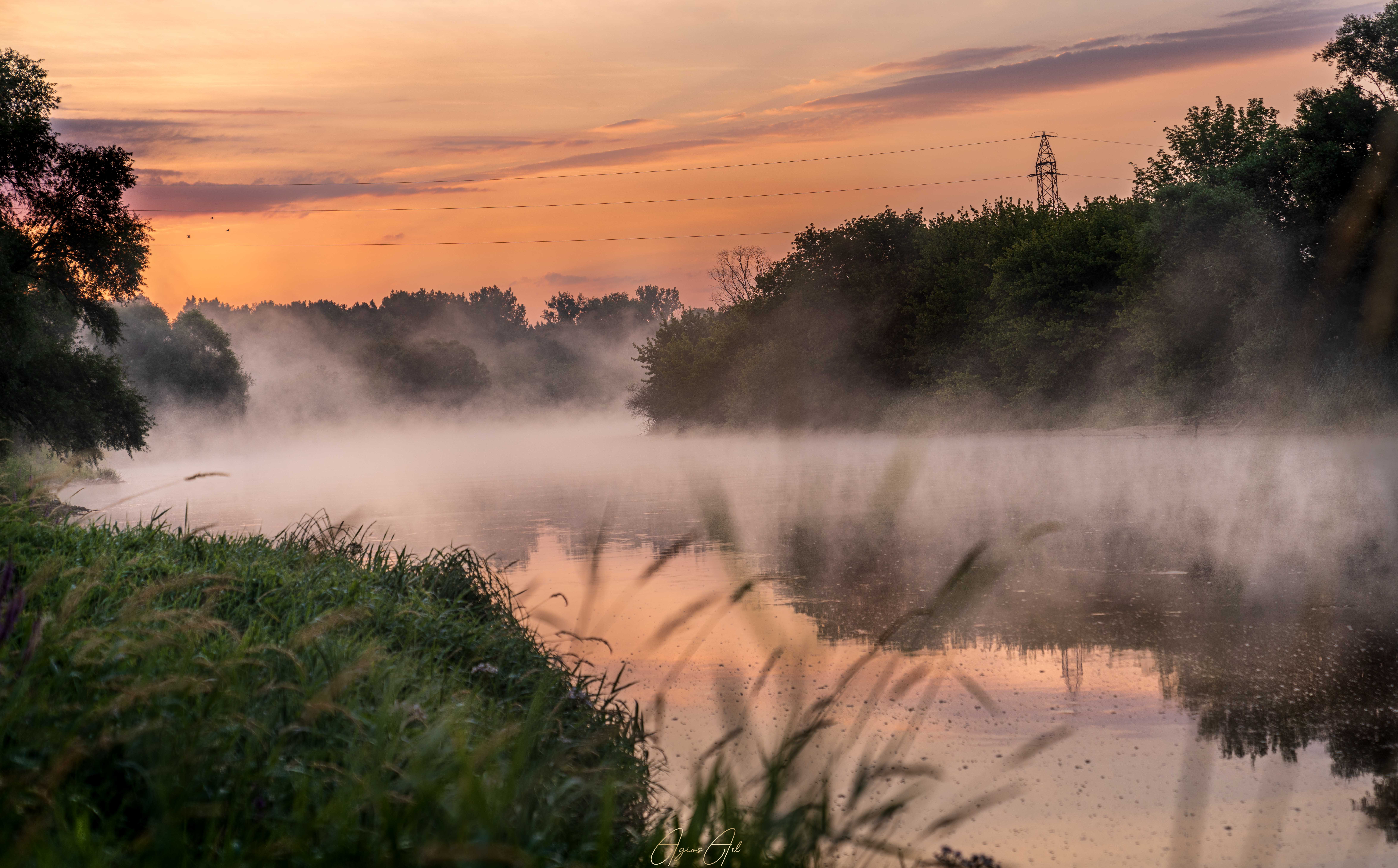 Mist, fog, insomnia, mgła, bezsenność, świt, wschód słońca, sunrise,, dawn, landscape, krajobraz