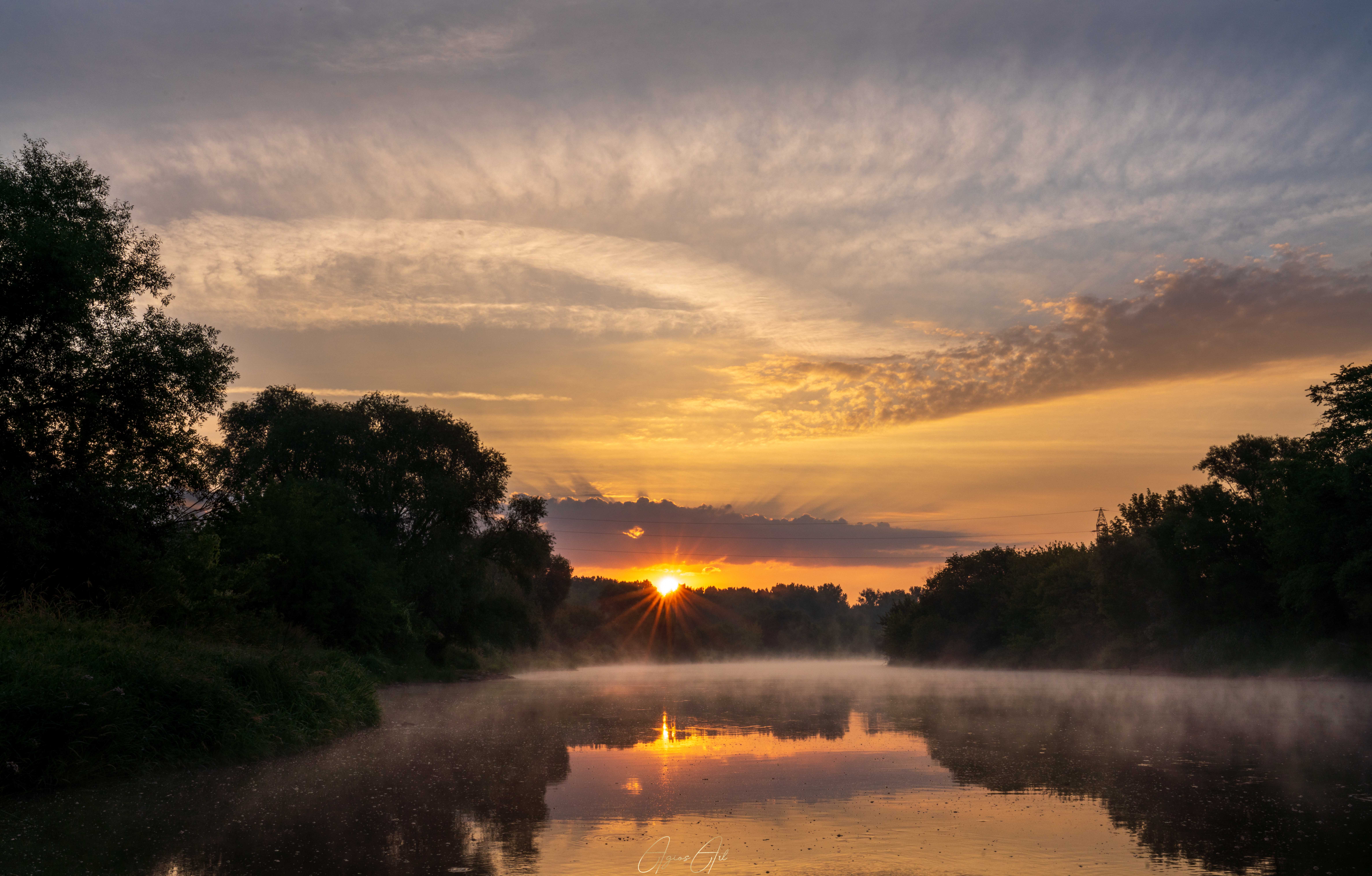 Mist, fog, insomnia, mgła, bezsenność, świt, wschód słońca, sunrise,, dawn, landscape, krajobraz