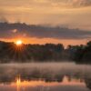 Mist, fog, insomnia, mgła, bezsenność, świt, wschód słońca, sunrise,, dawn, landscape, krajobraz